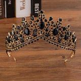 Gorgeous Crystal AB Bridal Jewelry Sets Fashion Tiaras Earrings Necklaces Set for Women Wedding Dress Crown Jewelry Set