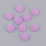 10pcs Colorful Heart Shape Soft Candy Charms Cute Kawaii Resin Pendant Drop Charms for Earring Bracelets Jewelry Making Supplies