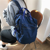 Women Denim Travel Backpack Female Schoolbag School Bags For Teenage Girls Mochilas Feminina Bookbag Bag Pack Sac A Dos Bagpack