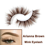 Mtcytea 3D Handmade Mink Eyelashes Brown Thick Long Faux Eyelash Natural Messy Cross Lashes For Lash Extension New  Makeup Tools