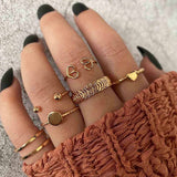 Fashion Ring Sets For Women Vintage Punk Gothic Finger Jewelry Fine Jewelry Wholesale