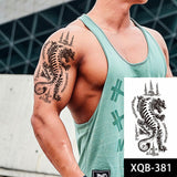 1pc Lion Men Waterproof Tattoos Fake Stickers Arm Cool Black Christ Cross Transfer Washable