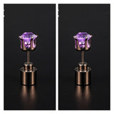 1/2Pcs Light Up LED Bling Ear Stud Earrings Korean of Flash Zircon Ear Earrings Accessories for Party Women Christmas Earrings