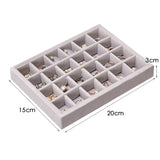 Fashion Portable Velvet Jewelry Ring Jewelry Display Organizer Box Tray Holder Earring Jewelry Storage Case Showcase