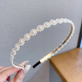 Gold Metal Hairbands For Women Hair Accessories Designer Band Hoops Bow Wedding Pearl Headband Metal Bridal Headwear Bands Clip