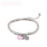 charms heart bracelet for women bangles beads femme gifts for women female stainless steel jewelry bracelet friendship bracelet