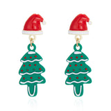 New Trendy Christmas Women's Earrings Cute Elk Santa Claus Xmas Tree Snowman Bell Earrings Girl New Year Jewelry Christmas Gifts