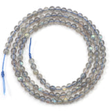 2 3 4mm Natural Agates Labradorite Quartz Amazonite Crystal Stone Beads Round Loose Beads For Jewelry Making DIY Bracelet 15''