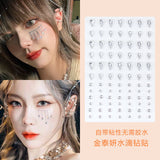 3D Face Jewelry Crystal Diamond Disposable Tattoo Stickers DIY Women Eyes Face Body Rhinestones Waterproof Makeup Art Stage 1pcs