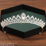 Silver Color Crown and Tiara Wedding Hair Accessories For Women  Crown For Bridal Crystal Rhinestone Diadema Tiaras Bride Crown