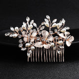 Rhinestone Pearl Bridal Hair Comb for Bride Miraculous Crystal Hair Comb Tiaras Women Girl Hair Jewelry Wedding Hair Accessories