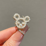 Pearl Rhinestone Mini Hair Claw Retro Diamond Flower Women Girls Crab Claw Clip Small Hairpins Hair Crabs Girls Hair Accessories