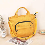 Mtcytea Corduroy Shoulder Bag Women Vintage Shopping Bags Zipper Girls Student Bookbag Handbags Casual Tote With Outside Pocket