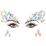 3D Acrylic Glitter Rhinestone Temporary Sexy Face Tattoo Sticker DIY Kids Holiday Party Masquerade Body Facial Jewelry Tattoo