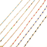 Enamel Anklet Stainless Steel Gold Color 23cm(9") long For Birthday Party And New Year Gifts , 1 Piece