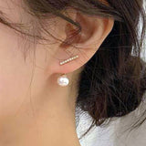 Fashion Stud Earrings For Women White Heart Drip Oil Earrings Pearl Earring Fine Jewelry Wholesale