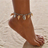 Mtcytea Boho Shell Rope Anklets For Women Crystal Beads Charm Anklet Beach Barefoot Bracelet ankle Leg Chain Foot Jewelry