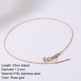 Women Gold Color Anklets Link Chain Stainless Steel Foot for Men Women Jewelry Leg Chain Ankle Chains Anklets Jewelry
