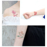 Flower Temporary Tattoos for Women Hand Tattoo Sticker Fashion Body Art Waterproof Arm Fake Tattoo Paper 12X10.5cm