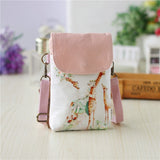 New Girls Canvas Messenger Bag Women Small Mobile Phone Bag Simple Casual Female Shoulder Bag