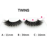 Mtcytea 3D Handmade Mink Eyelashes Brown Thick Long Faux Eyelash Natural Messy Cross Lashes For Lash Extension New  Makeup Tools