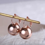 Smooth Ball-Shape Drop Dangle Earring for Women Creative White/Golden/Rosegold Pandent Earring Charming Female Ear