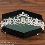 Silver Color Crown and Tiara Wedding Hair Accessories For Women  Crown For Bridal Crystal Rhinestone Diadema Tiaras Bride Crown