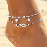 Simple Heart Anklets Female Barefoot Sandals Foot Jewelry Leg Anklet On Foot Ankle Bracelets For Women Bohemian Beach Leg Chain