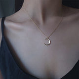 Moon Star Pendant Galaxy Necklace For Women Egirls y2k Cool Neck Jewelry Clavicle Chain Original Korean Fashion Party Gift