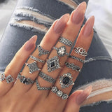 Fashion Ring Sets For Women Vintage Punk Gothic Finger Jewelry Fine Jewelry Wholesale