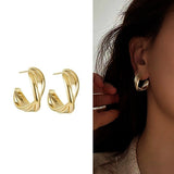 Geometric Metal Earrings for Women Jewelry Gift Irregular Circle Square Earrings Femme Cold Fashion Korean Women's Earrings