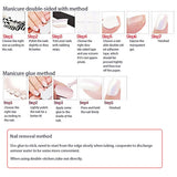 Mtcytea 24pcs false press on nails pink color oval head Mid-length Wear  Finished product wearable full cover fake nail tips for girls