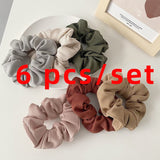 New Knitted Hair Scrunchie Headband for Women Solid Color Velvet Elastic Hair Bands Rings Girls Hair Accessories Headwear