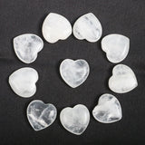 10pc/set Natural Heart Shaped Crystals Stones Mini 2cm Ornaments Reiki Rose Quartz 7 Chakras Energy Healing Gemstones Home Decor