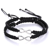2Pcs/Set Friendship Bracelet For Men Women Handmade Braided Rope Bracelet Infinity Love Couples Bracelet Set Fashion Jewelry