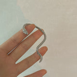 Mtcytea Vintage Snake Wrap Ear Hook Stainless Steel Earrings for Women Gothic Accessories Clip on Earrings Women's Trend Earrings