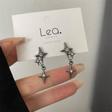 Cool Y2K Star Drop Earrings Hot Girl Harajuku Creative Planet Pearl Crystal Stars Earings Korean Fashion for Women Punk Jewelry