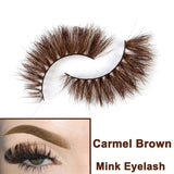 Mtcytea 3D Handmade Mink Eyelashes Brown Thick Long Faux Eyelash Natural Messy Cross Lashes For Lash Extension New  Makeup Tools