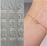 Mtcytea Constellation Simple Bracelets Anklet for Women  Charm Zodiac Pattern Chain Bangles  Birthday Bracelet Jewelry Gift