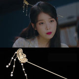 Retro Elegant Korean Fashion Hairpin for Women Hotel Del Luna 호텔 델루나 Celebrity Hair Accessories IU TV Jewelry Gift Drama Hairpin