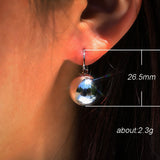 Smooth Ball-Shape Drop Dangle Earring for Women Creative White/Golden/Rosegold Pandent Earring Charming Female Ear