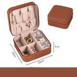 Mtcytea  Jewelry Organizer Display Travel Jewelry Case Boxes Portable Locket Necklace Jewelry Box Leather Storage Earring Ring Holder