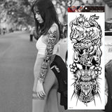 Large Arm Sleeve Tattoo Tiger Skull Owl Waterproof Temporary Tatto Sticker Fox Lion Body Art Full Fake Tatoo Women Men