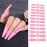 24Pcs Matte Long Ballerina False Nails Tips Colorful Coffin Full Cover Fake Nails With Glue Nail Art Decor Manicure Extension