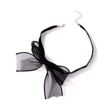 New Sexy Collar Black Lace Bow Choker Velvet Clavicle Choker INS Style Short Necklace for Women Jewelry Wholesale