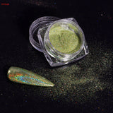 Holographic Nail Powder Chrome Laser  Magic Mirror Glitter Rub Dust Flakes High Quality Shinning Manicure Decoration Pigment FT2