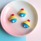 Hot classic cartoon combination accessories palm mushroom bell cheese haired mobile phone shell earrings patch pj155