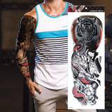 Large Arm Sleeve Tattoo Tiger Skull Owl Waterproof Temporary Tatto Sticker Fox Lion Body Art Full Fake Tatoo Women Men