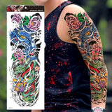 Large Arm Sleeve Tattoo Tiger Skull Owl Waterproof Temporary Tatto Sticker Fox Lion Body Art Full Fake Tatoo Women Men