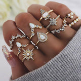 Fashion Ring Sets For Women Vintage Punk Gothic Finger Jewelry Fine Jewelry Wholesale